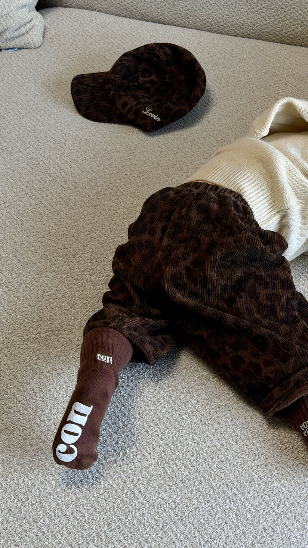 Pantaloni baggy leopard